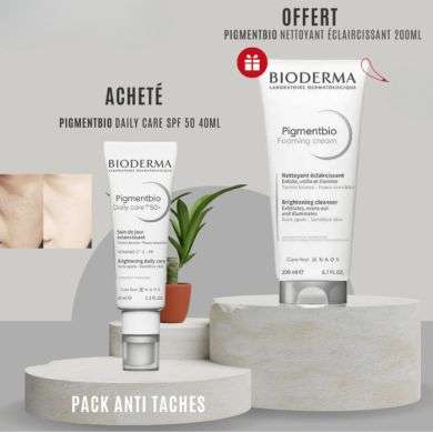 BIODERMA OFFRE PIGMENTBIO SOIN DE JOUR ECLAIRCISSANT 40 ML SPF 50 + PIGMENTBIO NETTOYANT 200ML BIODERMA OFFRE PIGMENTBIO SOIN DE JOUR ECLAIRCISSANT 40 ML SPF 50 + PIGMENTBIO NETTOYANT 200ML
