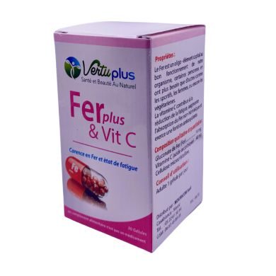 VERTUPLUS FERPLUS ET VITAMINE C 30 GELULES VERTUPLUS FERPLUS ET VITAMINE C 30 GELULES