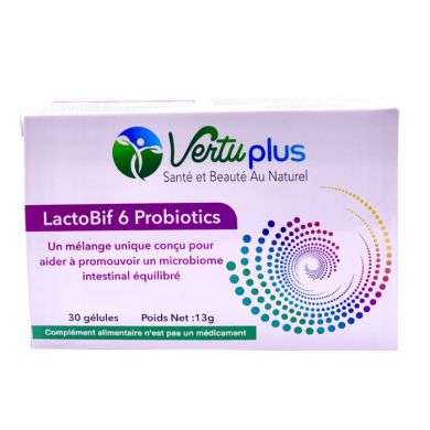 VERTUPLUSLACTOBIF 6 PROBIOTICS 30 GELULES VERTUPLUSLACTOBIF 6 PROBIOTICS 30 GELULES