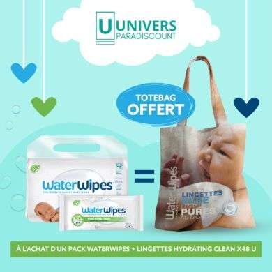 WATERWIPES OFFRE PACK LINGETTES BEBE PACK DE 4 X 60 + WATERWIPES LINGETTES HYDRATING CLEAN PACK DE 48  WATERWIPES OFFRE PACK LINGETTES BEBE PACK DE 4 X 60 + WATERWIPES LINGETTES HYDRATING CLEAN PACK DE 48
