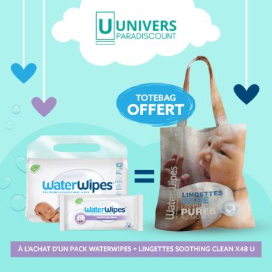 WATERWIPES OFFRE PACK LINGETTES BEBE PACK DE 4+1 X 60 + WATERWIPES LINGETTES SOOTHING CLEAN PACK DE 48 WATERWIPES OFFRE PACK LINGETTES BEBE PACK DE 4+1 X 60 + WATERWIPES LINGETTES SOOTHING CLEAN PACK DE 48