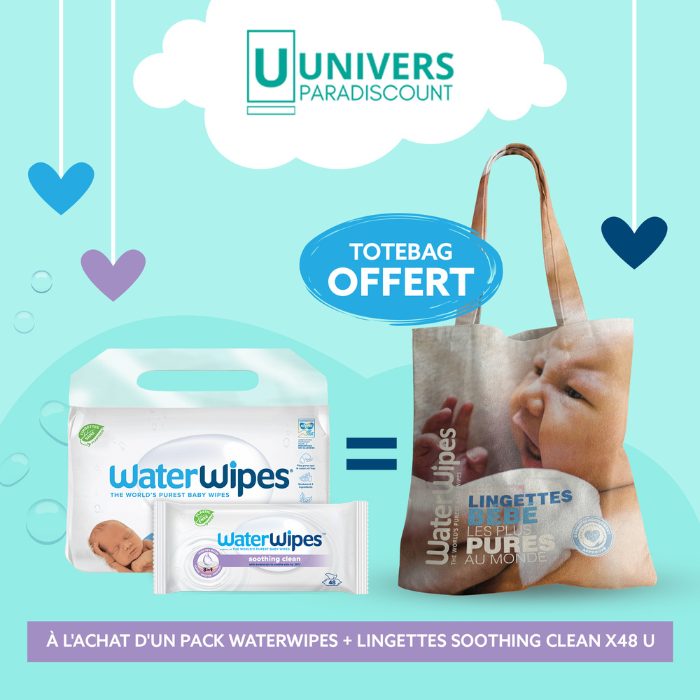 WATERWIPES OFFRE PACK LINGETTES BEBE PACK DE 4+1 X 60 + WATERWIPES LINGETTES SOOTHING CLEAN PACK DE 48 WATERWIPES OFFRE PACK LINGETTES BEBE PACK DE 4+1 X 60 + WATERWIPES LINGETTES SOOTHING CLEAN PACK DE 48