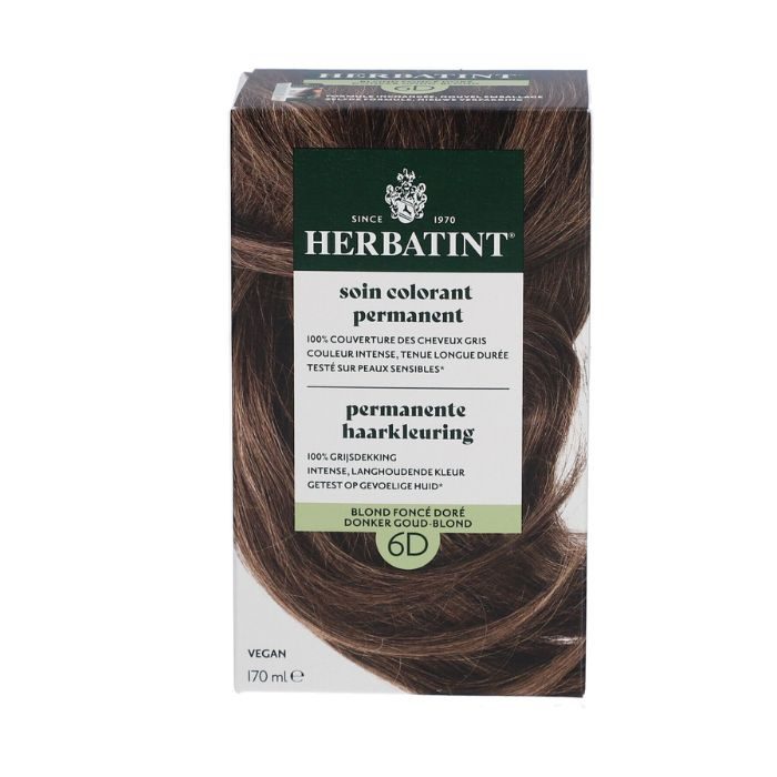 HERBATINT SOIN COLORANT PERMANENT 6D BLOND FONCE DORE 150 ML