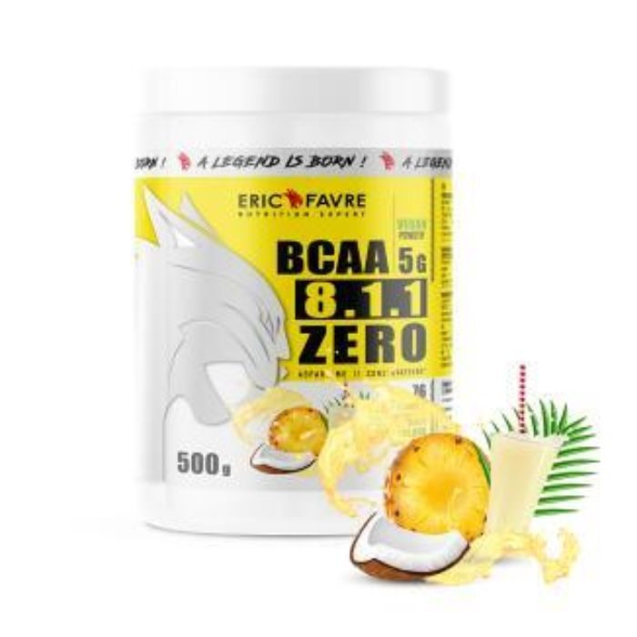 ERIC FAVRE BCAA 5 G 8.1.1 ZERO SAVEUR PINA COLADA 500 G ERIC FAVRE BCAA 5 G 8.1.1 ZERO SAVEUR PINA COLADA 500 G