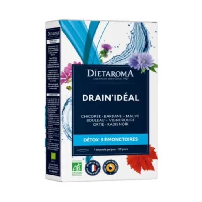 DIETAROMA DRAIN IDEAL DETOX 5 EMONCTOIRES BIO 20 AMPOULES DIETAROMA DRAIN IDEAL DETOX 5 EMONCTOIRES BIO 20 AMPOULES