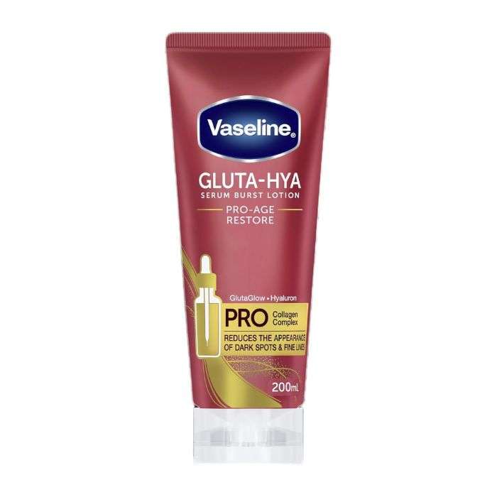 VASELINE GLUTA HYA SERUM BURST LOTION PRO AGE RESTORE 200ML VASELINE GLUTA HYA SERUM BURST LOTION PRO AGE RESTORE 200ML