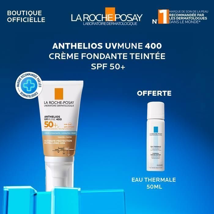 LA ROCHE POSAY OFFRE WEB ANTHELIOS UVMUNE 400 SPF 50+ TEINTEE 50ML + EAU THERMALE 50ML OFFERT LA ROCHE POSAY OFFRE WEB ANTHELIOS UVMUNE 400 SPF 50+ TEINTEE 50ML + EAU THERMALE 50ML OFFERT