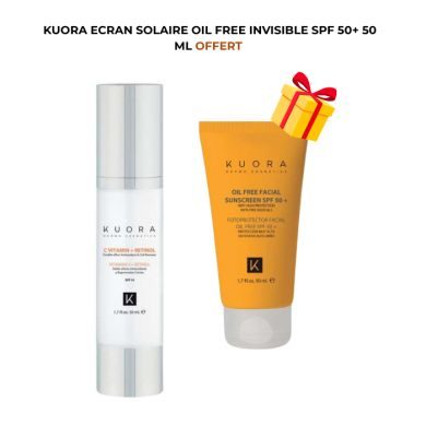 KUORA OFFRE SERUM VITAMINE C + RETINOL 50 ML +ECRAN SOLAIRE 50ML OFFERT  KUORA OFFRE SERUM VITAMINE C + RETINOL 50 ML +ECRAN SOLAIRE 50ML OFFERT