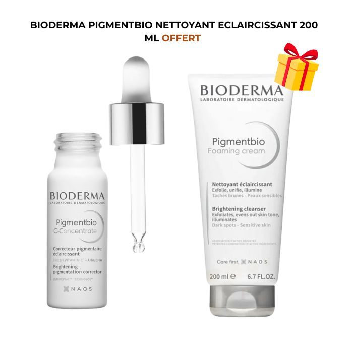 BIODERMA OFFRE PIGMENTBIO C CONCENTRATE 15 ML + NETTOYANT ECLAIRCISSANT 200ML OFFERT  BIODERMA OFFRE PIGMENTBIO C CONCENTRATE 15 ML + NETTOYANT ECLAIRCISSANT 200ML OFFERT