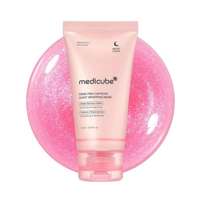 MEDICUBE PDRN PINK CAFFEINE NIGHT WRAPPING MASK 75ML MEDICUBE PDRN PINK CAFFEINE NIGHT WRAPPING MASK 75ML