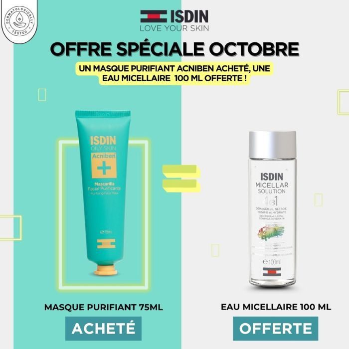 ISDIN OILY SKIN ACNIBEN MASQUE VISAGE PURIFIANT 75 ML ISDIN OILY SKIN ACNIBEN MASQUE VISAGE PURIFIANT 75 ML