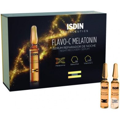 Isdin Flavo-C Melatonin Sérum Réparateur Nuit 30 ampoules Isdin Flavo-C Melatonin Sérum Réparateur Nuit 30 ampoules