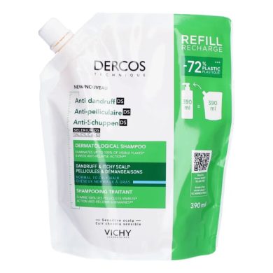 VICHY DERCOS ANTI PELLICULAIRE SHAMPOING CHEVEUX GRAS RECHARGE 300 ml VICHY DERCOS ANTI PELLICULAIRE SHAMPOING CHEVEUX GRAS RECHARGE 300 ml