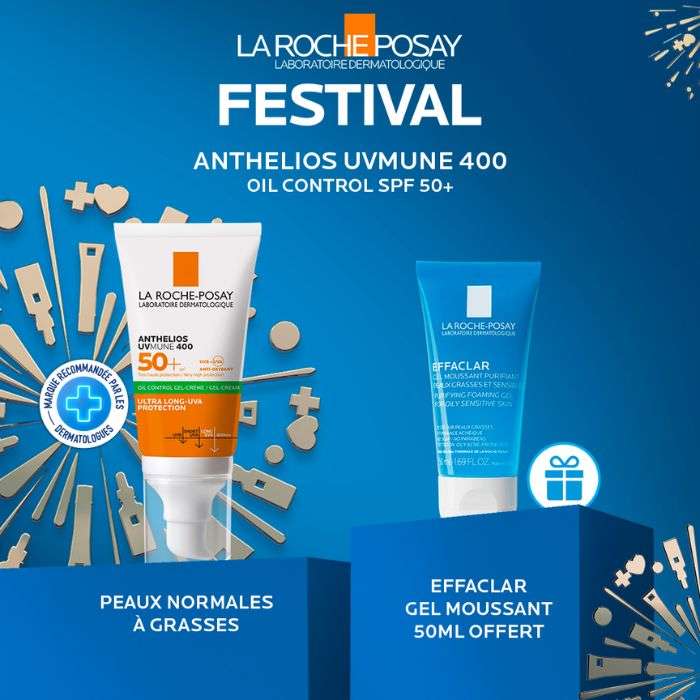 LA ROCHE POSAY OFFRE ANTHELIOS UVMUNE400 OIL CONTROL INVISIBLE SPF50+ 50ML
