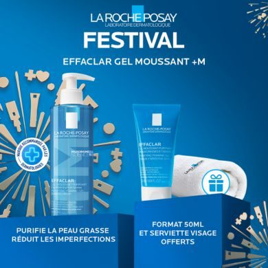 LA ROCHE POSAY EFFACLAR GEL MOUSSANT PURIFIANT PEAUX SENSIBLES GRASSES 400 ML LA ROCHE POSAY EFFACLAR GEL MOUSSANT PURIFIANT PEAUX SENSIBLES GRASSES 400 ML