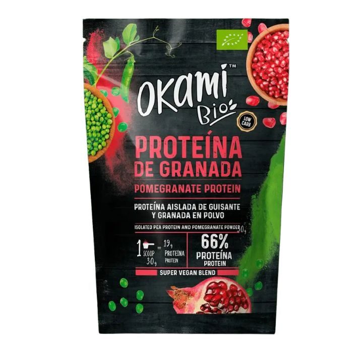 OKAMI BIO PROTEIN DE POIS ISOLEES AU JUS DE GRENADE 500G OKAMI BIO PROTEIN DE POIS ISOLEES AU JUS DE GRENADE 500G