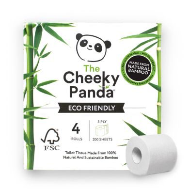 THE CHEEKY PANDA PAPIER TOILETTE EN ROULEU PACK DE 4 THE CHEEKY PANDA PAPIER TOILETTE EN ROULEU PACK DE 4