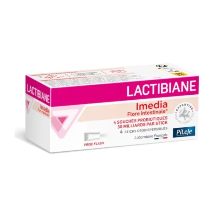 PILEJE LACTIBIANE IMEDIA BOITE DE 4 STICKS  PILEJE LACTIBIANE IMEDIA BOITE DE 4 STICKS