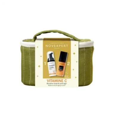 NOVEXPERT COFFRET SERUM BOOSTER A LA VITAMINE C 30 ML + MOUSSE NETTOYANTE FLASH ECLAT 40ML OFFERT