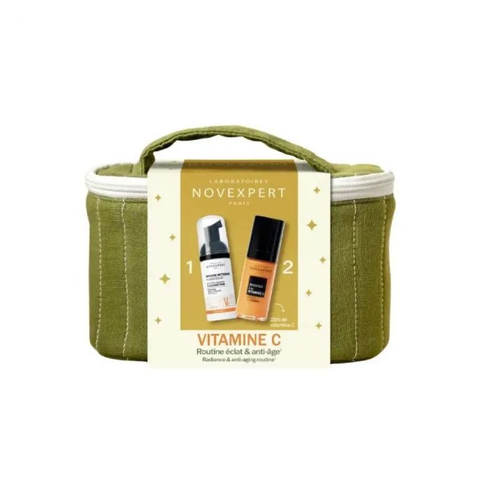 NOVEXPERT COFFRET SERUM BOOSTER A LA VITAMINE C 30 ML + MOUSSE NETTOYANTE FLASH ECLAT 40ML OFFERT