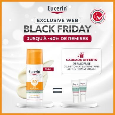 EUCERIN OFFRE WEB OIL SUN PROTECT CONTROL TOUCHER SEC 50 ML+ 2 EUCERIN FORMAT VOYAGE OFFERT