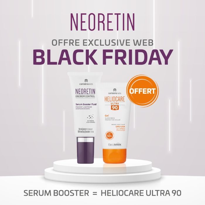 CANTABRIA OFFRE WEB NEORETIN DISCROM CONTROL SERUM BOOSTER FLUID 30 ML + HELIOCARE ULTRA 90 GEL 50ML OFFERT