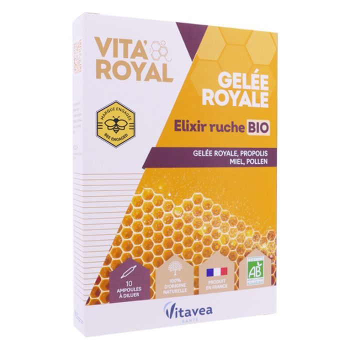 VITAVEA GELEE ROYAL ELIXIR RUCHE BIO 10 AMPOULES