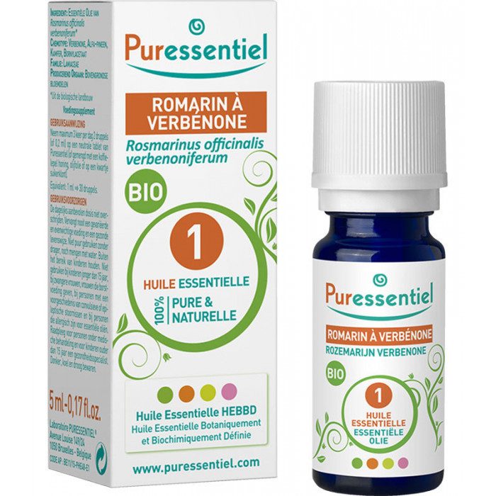 PURESSENTIEL Huile essentielle de romarin à verbénone bio - flacon de 5 ml PURESSENTIEL Huile essentielle de romarin à verbénone bio - flacon de 5 ml