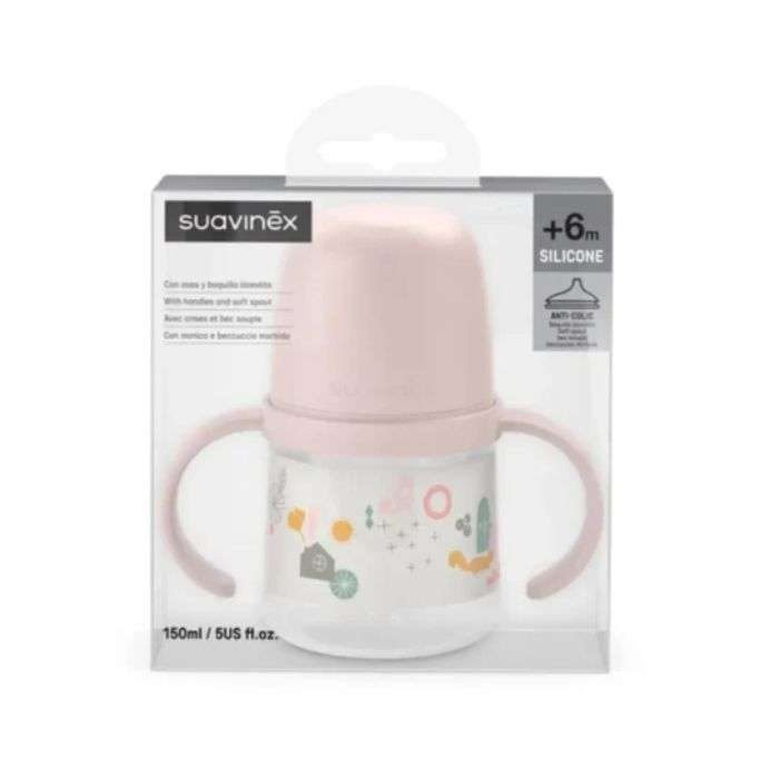 SUAVINEX BIBERON AVEC ANSES ET BEC SOUPLE +6M 150 ML