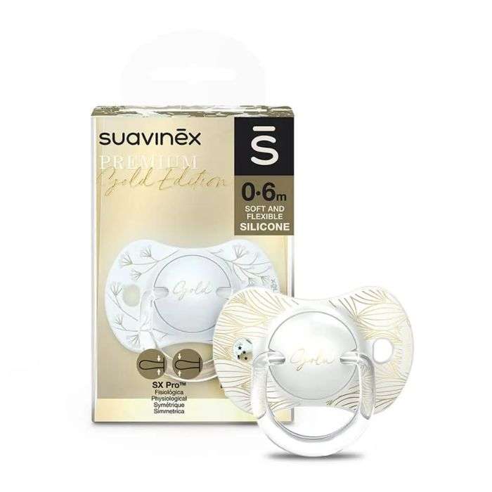SUAVINES SUCETTE SILICONE PREMIUM GOLD EDITION 0.6M 