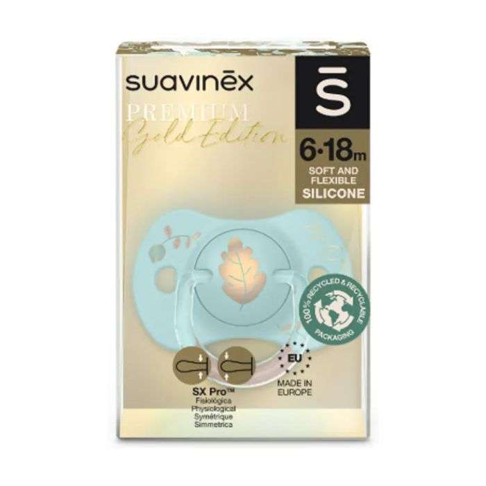 SUAVINEX SUCETTE SILICONE PREMIUM GOLD EDITION 6.18M 