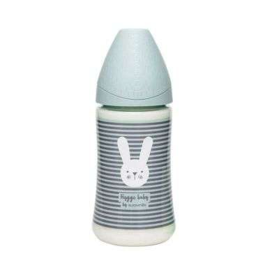 SUAVINEX PREMIUM BIBERON SILICONE AVEC TETINE RONDE 3 VITESSES +0M 270 ML 