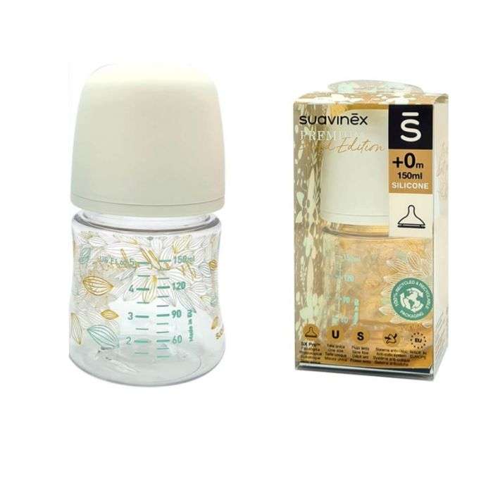 SUAVINEX PREMIUM GOLD EDITION SILICONE BIBERON +0M 150 ML