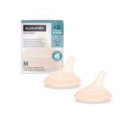 SUAVINEX ZERO ZERO TETINE SPECIALE BIBERON ZERO +3M ULTRA SOFT PACK DE 2 M