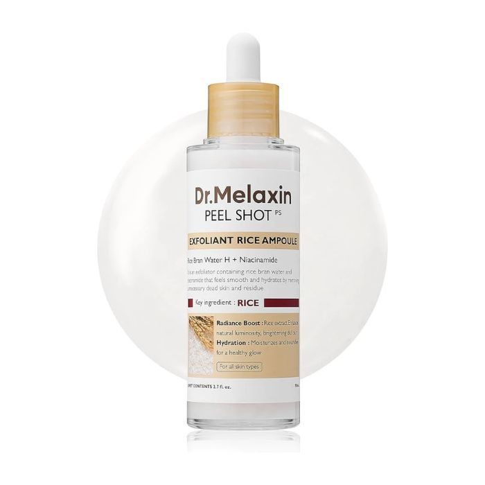 DR MELAXIN PEEL SHOT EXFOLIATING WHITE RICE AMPOULE 80 ML