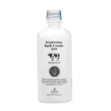 SCENTIO BRIGHTENING BATH CREAM Q 10 MILK PLUS 450 ML