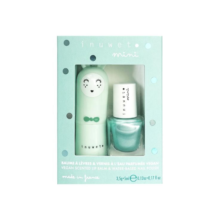 INUWET MINI DUO BAUME A LEVRES ET VERNIS PARFUM POMME