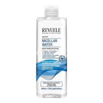 REVUELE EAU MICELLAIRE POUR VISAGE, YEUX ET LÈVRES, ADAPTÉE À TOUS TYPES DE PEAU – 400 ML