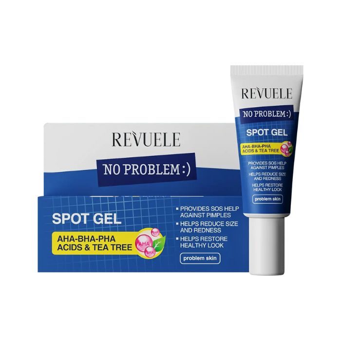 REVUELE NO PROBLEM SPOT GEL AHA BHA PHA ACIDS ET ARBRE A THE 25 ML