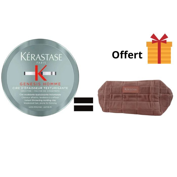 KERASTASE GENESIS HOMME CIRE D'EPAISSEUR TEXTURISANTE 75 ML + TROUSSE OFFERTE