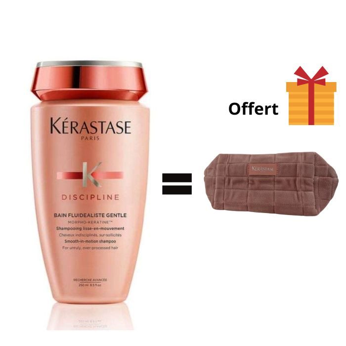 KERASTASE DISCIPLINE BAIN FLUIDEALISTE GENTLE SANS SULFATES 250 ML + TROUSSE OFFERTE