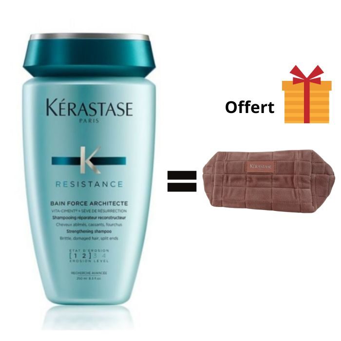 KERASTASE RESISTANCE BAIN FORCE ARCHITECTE 250ML + TROUSSE OFFERTE