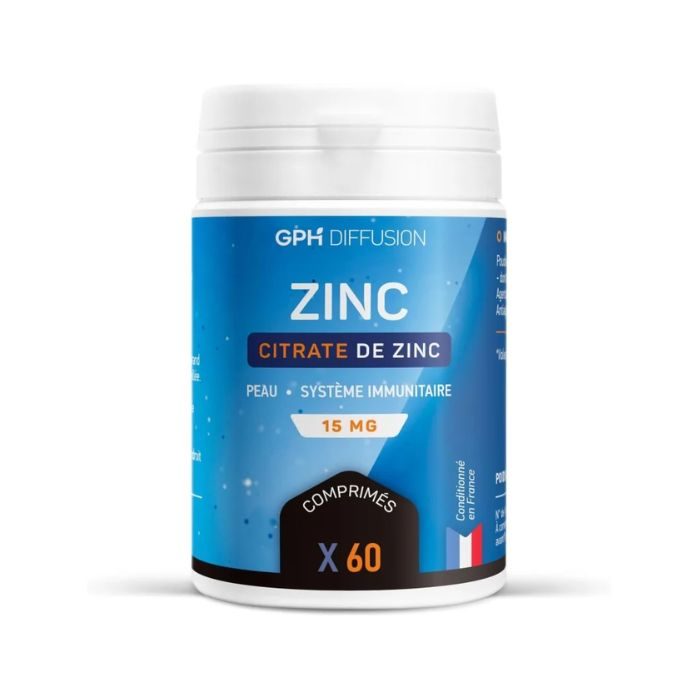 GPH DIFFUSION ZINC CITRATE DE ZINC 15 MG 60 COMPRIMES