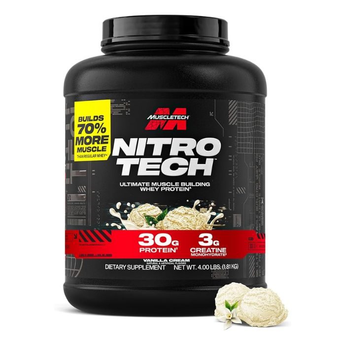 MUSCLETECH NITRO TECH WHEY PROTEIN VANILLA CREAM 1.81 KG