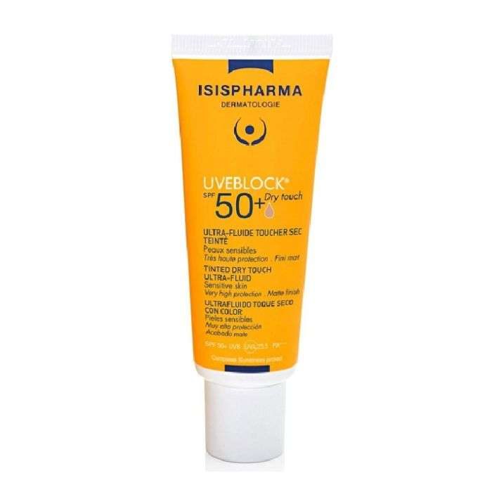 ISISPHARMA UVEBLOCK SPF 50+ ULTRA FLUIDE TOUCHER SEC TEINTE MEDIUM 40 ML