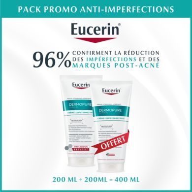 EUCERIN OFFRE 1 DERMOPURE CREME CORPS TRIPLE ACTION 200 ML ACHETE 1 OFFERT