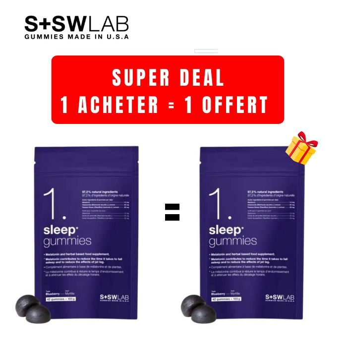 SSWLAB 1 SLEEP GUMMIES 105G 42 GUMMIES GOUT MYRTILLE