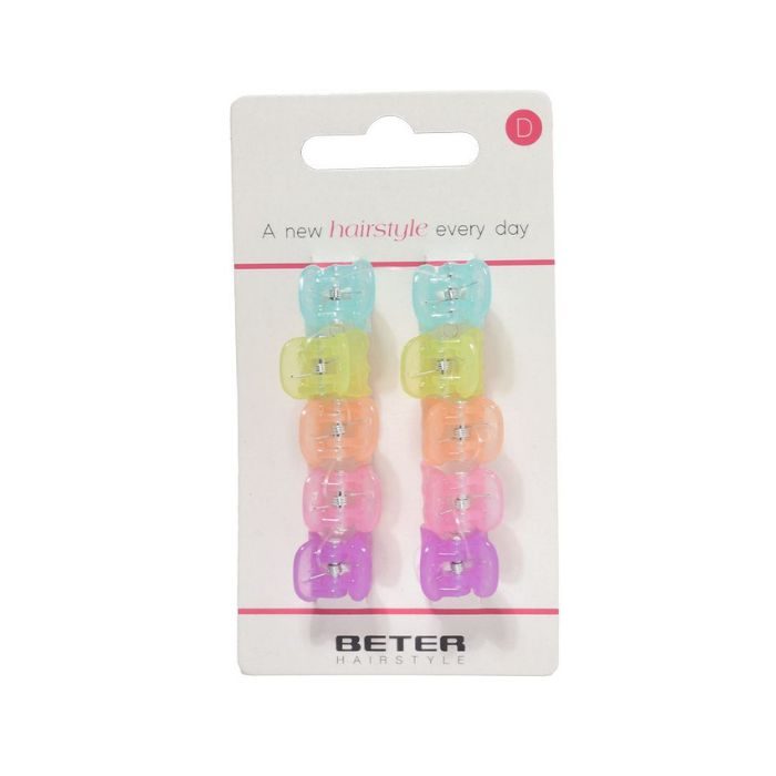 BETER MINI PINCE A CHEVEUX STARS 10 PIECES REF 19209