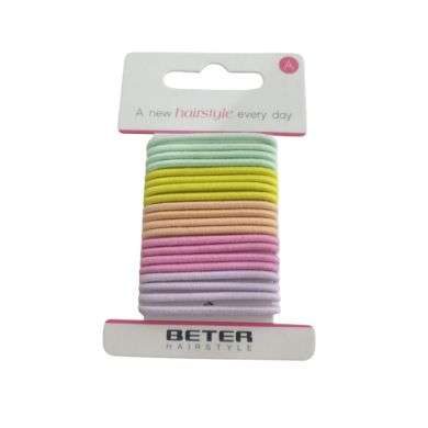 BETER ELASTIQUE CHEVEUX MULTICOLORE PACK DE 20 REF 19207