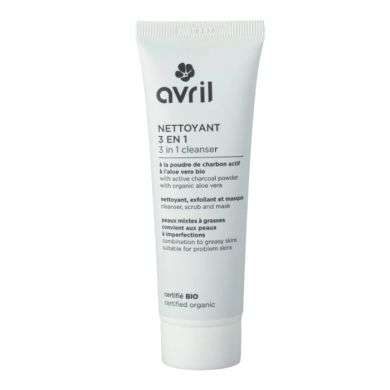 AVRIL NETTOYANT 3 EN 1 A LA POUDRE DE CHARBON ACTIF 50 ML
